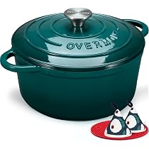 Kaisertal Casseruola In Ghisa 28 Cm Con Coperchio - 6 Litri, Per Forno E Induzione, Interni/Esterni, 7 Kg