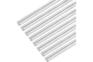 QUARKZMAN Barre Rotondo in Acciaio Inossidabile 304, 3mm x 80mm Aste di Acciaio INOX in Metallo Solido per Modelli Fai da Te di Auto, Elicotteri e Aerei, 8Pz