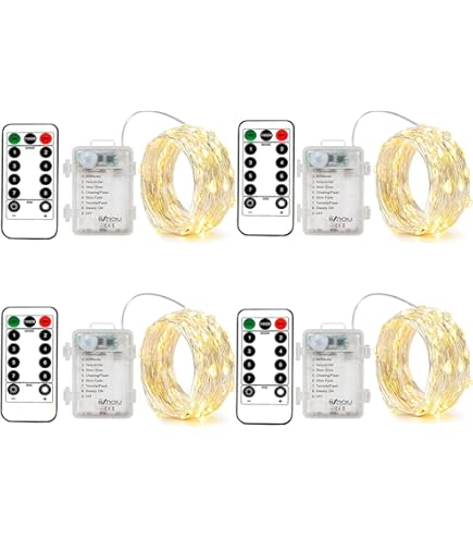 XVZ LED Lichterkette Batterie, 20LED 8 Modi Bunte Lichterkette 2m mit Timer Fernbedienung für Zimmer Innen Weihnachten Kinderzimmer Außen Garten Party Hochzeit DIY - Mehrfarbig