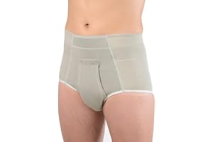 ORIONE Slip Elastico Sport per Ernia Inguinale Color Grigio - Versione alta con apertura frontale completamente apribile Art.316 Taglia 4 > 86-90 cm