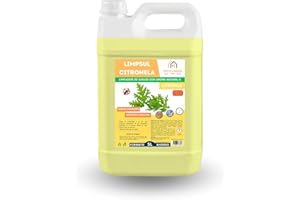 PROQUIMAR FREGASUELOS CON CITRONELA. LIMPSUL CITRONELA. LIMPIADOR CONCENTRADO CON AROMA NATURAL A CITRONELA. FORMATO AHORRO: UNA GARRAFA DE 5 LITROS