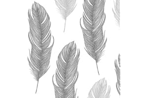 CraftyThings 4 x Paper Napkins - Elegant Feather Black - Ideal for Decoupage/Napkin Art