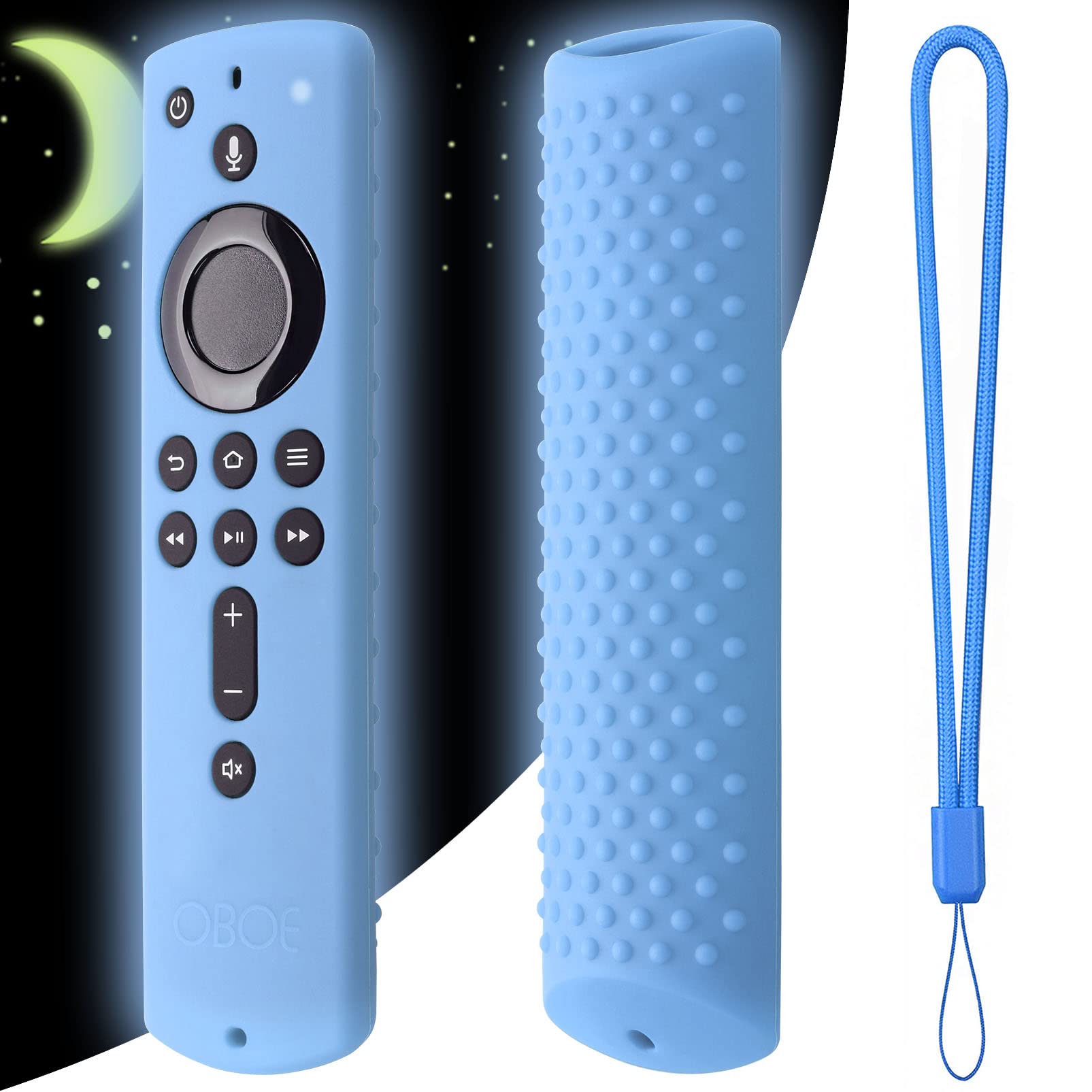 Dealfreez Silicone Remote Cover Compatible for Fire TV Stick 4K All Alexa Voice Remote Protective Case with Loop (C-Light Blue) [Remote NOT Included]