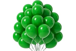 TOURIMA Green Balloons, 25 cm, Pack of 30, Green Balloons, Party Decoration for Birthdays and Celebrations