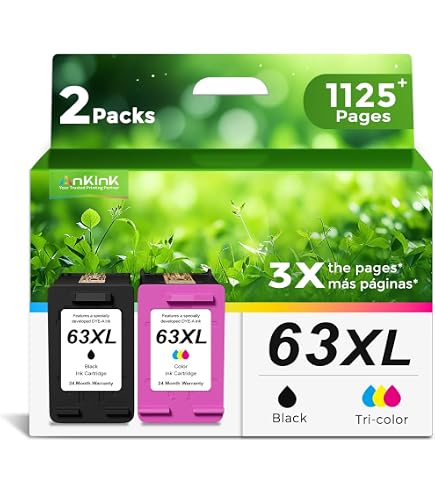 Hi-smartink 63XL High Capacity Ink Cartridges (Black & Tri-Color) For HP Printers