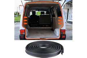 JINSENTGG Junta de Goma Para Puerta de Coche 5.4 M, Compatible con VW T4 Transporter 1990-2003. Protección Del Borde de la Puerta, Tierra de Salade de Goma Para Puerta de Coche Negro 721827705B