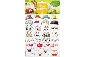 Heitmann Eierfarben Sticker Freche Eierköpfe, 12 g