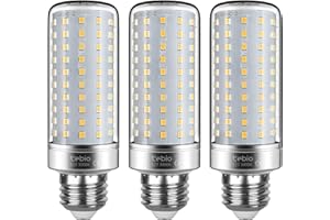 Tebio LED Argento Mais lampadine E27 25W Small Edison Screw Equivalente a 200W 2500LM Non Dimmerabile 3000K Bianca Calda Lampadine a candela, 3 pezzi