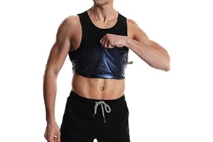 Vigorix Schweißweste für Herren, Sauna-Weste für Herren, Trainingsweste für Herren, Trainingsweste, Taillentrainer, Workout-Körperformer-Shirt