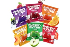 Energy Bytes Caffeine Energy Gummies - Fast, Delicious Boost for Focus & Productivity - Superior to Energy Drinks, Gels, Chews - Vegan, Low Sugar, with Vitamins A, D, B3, B6 & B12 – 12-Pack