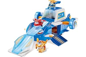 Super Wings Avion Transform-a-Bots du Dibujo Animé Juguete Infantil de 3 años y +, FR740831A, Playset SW Aeroport World Aircraft Saison 5 + 2 Figuras Tab, para niños