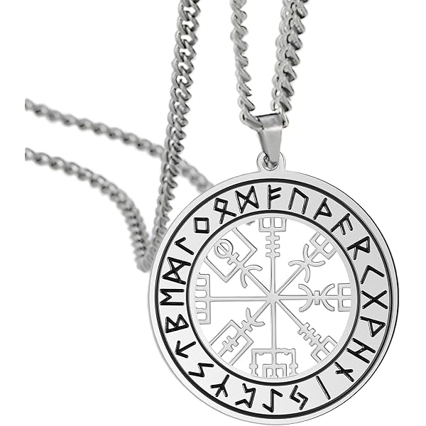 COOLSTEELANDBEYOND Vichingo Yggdrasil Cerchio di Vita Médaille Ciondolo Norvegese Albero Rune Amuleto Uomo Acciaio Annata Collana
