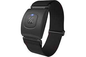 SCOSCHE Rhythm+2.0 Waterproof Heart Rate Monitor Armband - Optical Heart Rate Armband Monitor with Dual Band Radio ANT+ and Bluetooth Smart - Black