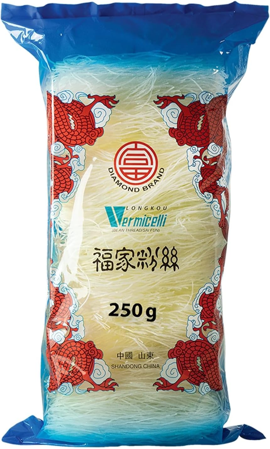 DIAMOND Fideos de cristal, fideos largos, naturalmente veganos y sin gluten - 1 x 250 g