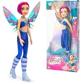 Winx Tecna, Fashion Doll y&uuml;kseklik 27 cm, tamamen hareketli, &ccedil;ıkarılabilir kanatlı yeni animasyon serisi elbise, 3 yaşından b