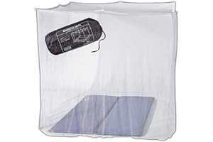 ‎BLACK CREVICE BLACK CREVICE Moskitonetz I für Doppelbett I Mückennetz aus feinmaschigem Gewebe I Outdoor-Netz in Quadratform I Reise-Mückennetz inkl. 8 Aufhängeringe I 220x200x200cm