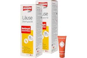 Mosquito med Läuse Shampoo 10, 2x 200 ml I Bekämpft Kopfläuse und Nissen I praktische Anwendung I Läusemittel I Familiengröße I Spar-Set plus Pharma Perle give-away (2x 200 ml)