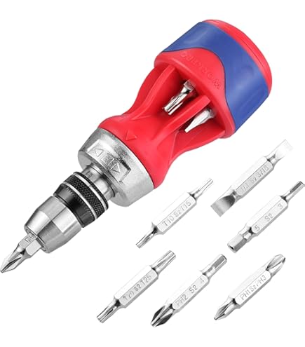 Tournevis à Cliquet Kraftform Kompakt RA 1 – Set 6 Embouts, Multicolore, Wera