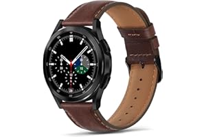 Tasikar 22mm Leather Straps Compatible with Samsung Galaxy Watch 47mm 7/6/5/4 Strap/ 6 Classic 43mm 47mm/ 5 Pro Bands, Genuine Leather Band for Galaxy 4 Classic/3