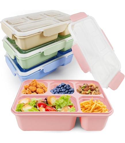Youngever 8er Set Snackboxen – Wiederverwendbare Bento-Boxen Mit Geteilten Fächern, Je 160 Ml