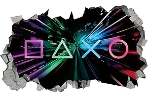 KAIRNE – Autocollants muraux 3D de jeux vidéo amovibles en vinyle, pour chambre à coucher de jeu, décoration murale pour adolescents et garçons