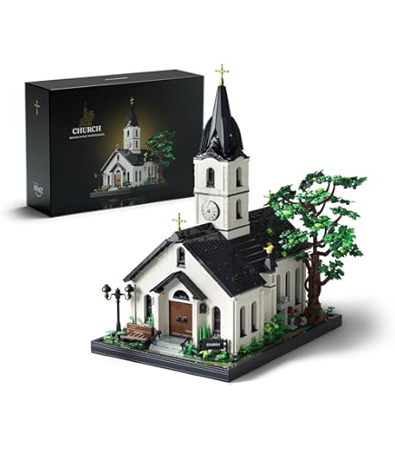 Reobrix Castello Medievale Con Luci LED – Kit Modello Chiesa Gotica 66027, 3183 Pezzi, Per Adulti E Ragazzi 14+, Regalo Da Collezione