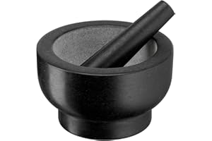 Jamie Oliver by Tefal K1823255 Mortier et pilon en granit 14,5 cm de diamètre pour hacher les herbes et les épices, nettoyage facile