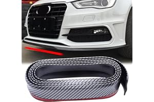 JMTBNO Protection Pare-Chocs Avant Fibre de Carbone 2.5 M Universel À Lèvre Spoiler Protecteur Caoutchouc Bande Spoiler Front Lip Bumper Protector pour Voitures SUV Camion
