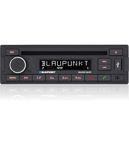 Kenvox M-110033 Autoradio 1 DIN Touch Bluetooth – CD/MP3, USB, SD, AUX, Microfono Integrato, 40W X 4, Frontale Estraibile