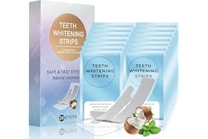 Sugemur Teeth Whitening Strips, Effective Mild Teeth Whitening for Removing Coffee, Smoking, Tea Stains, Non-Sensitive Whitening Strips Safe for Enamel, 28 Strips, Peroxide Free Teeth Whiteners