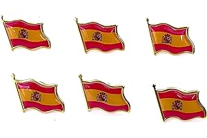 HCZ Insignias de Pin de Bandera de España.6 Unidades