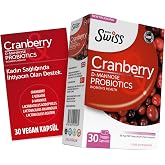 Bork Swiss Cranberry Probiyotik & D-Mannoz &ndash; Turna Yemişi Ekstresi, Vitamin C ve 3 Suş Probiyotik &ndash; 30 Vegan Kaps&uuml;l &ndash; Kadınla