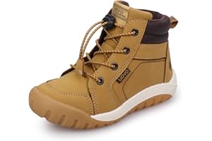 UOVO Boys Winter Boots Kids Trainers Water Resistant Mid-top Walking Shoes Fleece Lining Size 7 UK Toddler-5.5 UK Big Kid 24-39