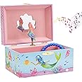 Jewelkeeper Mermaid Toys Musical Jewellery Box Girls - Delightful Kids Jewelry Box with Spinning Mermaid, Underwater Themed Musical Jewellery Box for Girls with Storage Space - 10.8 x 8.9 x 10.8 cm