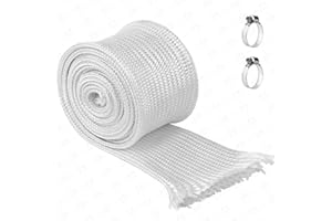 YFLeomry Abgasschlauch für Stromerzeuger 25mm Hitzeschutzschlauch, 150CM Hitzebeständiger Schlauch, Hitzebeständiger Standheizung mit 2 Clips, Standheizung Zubehör für Hitzeschutz Auspuff