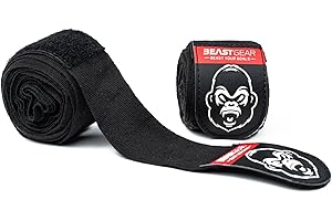 Beast Gear Avvolgimenti avanzati per la boxe – per sport da combattimento, MMA e arti marziali – Bende elastiche da 4,5 metri