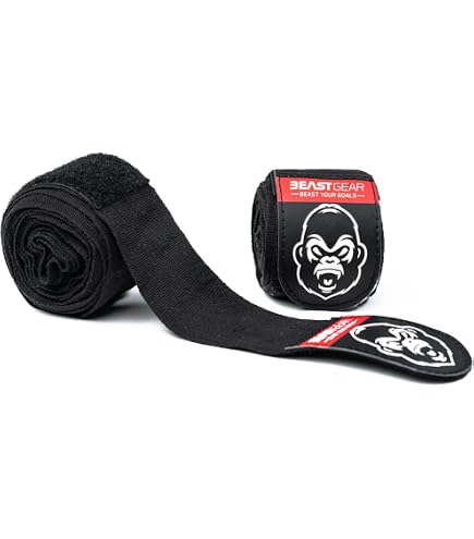 Bandages De Main De Boxe Tissting - Lot De 2, 5 Mètres, Coton, Séchage Rapide, Avec Boucle De Crochet