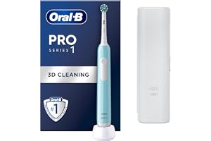Oral-B Pro Series 1, Blå eltandborste, 1 borsthuvud, 1 resefodral, designed by Braun