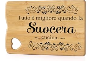 JOYRNALK Regalo Suocera Natale Tagliere in Bambù Inciso Regalo Suocera Compleanno Regali per Suocera Regalo Natale Suocera Idee Regalo per Suocera a Natale Idea Regalo Donne Regali Compleanno Donna