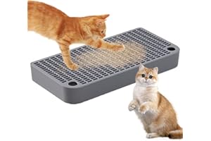 BAOQIFONG Katzenklo Rampe, Katzenrampenstreubox Schritt, Katzenschritt Für Katzentoilette Mit Filterfunktion, Reinigung Von Pet Toilettenpedalhocker, Leicht Zu Reinigen, 32x16x4 cm