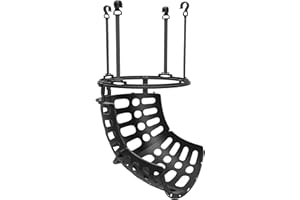 SPORTNOW Retour de Ballon de Basket-Ball, système de renvoi du Ballon de Basket, Rotation à 360°, Hauteur réglable, avec Crochets détachables, Noir