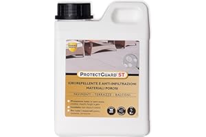 GUARD INDUSTRIE Protect Guard ST Impermeabilizzante per balconi e terrazzi. Idrorepellente e Anti Infiltrazione, per crepe fino a 3mm - 1L