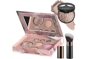 SHEBEEDO All-in-one Baked Palette Makeup Set, Cosmetic Make Up Baked Starter Kit, Includes Blush, Bronzer, 2 Highlighters and 3 Eyeshadows, Makeup Kit Gift for Women-FA (3pc)