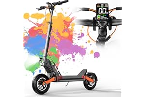 JOYOR Trottinette Electrique Adulte S/T Serie Autonomie 50-90KM Batterie 48/60V 13/18/26Ah Moteur 600W/600W*2/1000W*2 Trotinette Electrique Puissante Tout Terrain Ultra Legere Double Suspension