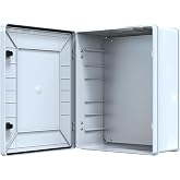 YAVUZ Abs Pano 40 x 50 x 20 cm Taban Saclı IP65 Plastik Pano Montaj Plakalı Elektrik Kutusu Pano Darbeye Dayanıklı Dış Ortam 