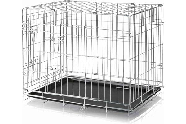 Box pour chien TRIXIE Home - Taille M : 78 x 62 x 55 cm - hébergement temporaire à la maison - 1 porte à l'avant et 1 sur le côté - pliable - bac de sol - 3923