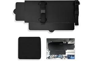 UBRAVE Car Sun Visor Extension, Sun Visor Extender For Car, Sunvisor Extender, Window Sun Visor, Anti-Uv, Glare Reducer, Shading Mirror, Universal for Most Cars - Black (1 Piece)