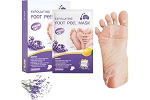 CHSEEO Masque Pied, 5 Paires Exfoliant pour Pieds, Soin des Callosités et Crevasses, Secs pour Femmes & Hommes