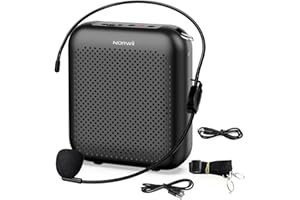 Norwii Sprachverstärker, PA-Endstufen, Tragbares Mini-Kabelmikrofon-Headset für Lehrer im Klassenzimmer und bei Vorlesungen im Freien, Unterricht, Reiseleiter, USB-C-aufladbar