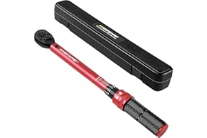 ATsafepro Clé Dynamométrique 3/8", Clef Dynamometrique 5-60 Nm, précision ± 3% derreur avec 72 dents, clé dynamométrique pour vélo, moto et voiture entretien du véhicule